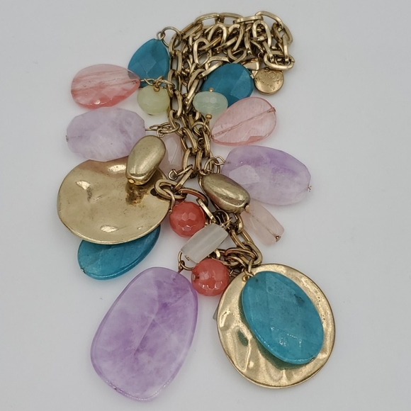 Rox by Alexa Polished Gemstones & Gold Necklace - Picture 7 of 7